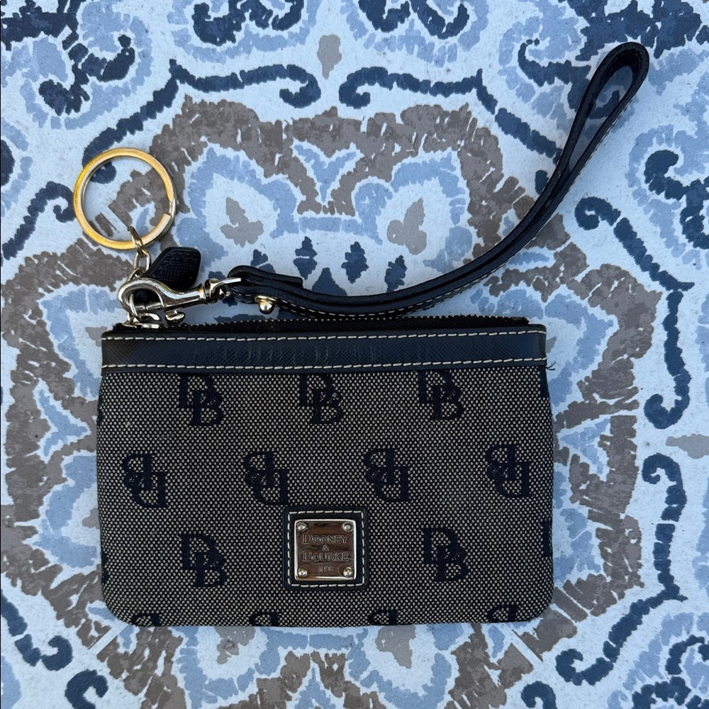 Dooney & Bourke Black and Gray Wristlet